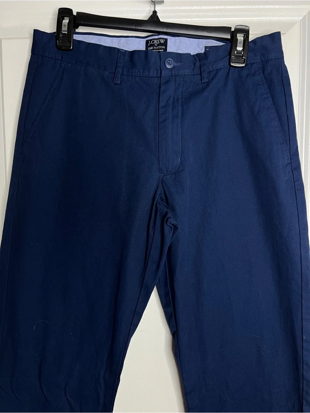 J.Crew The Sutton Navy Blue Summerweight Cotton Chino Pants 30x32
